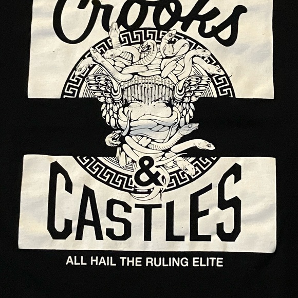 Crooks & Castles Black Graphic Tee Men’s size small -see photos for measurements - Picture 2 of 16